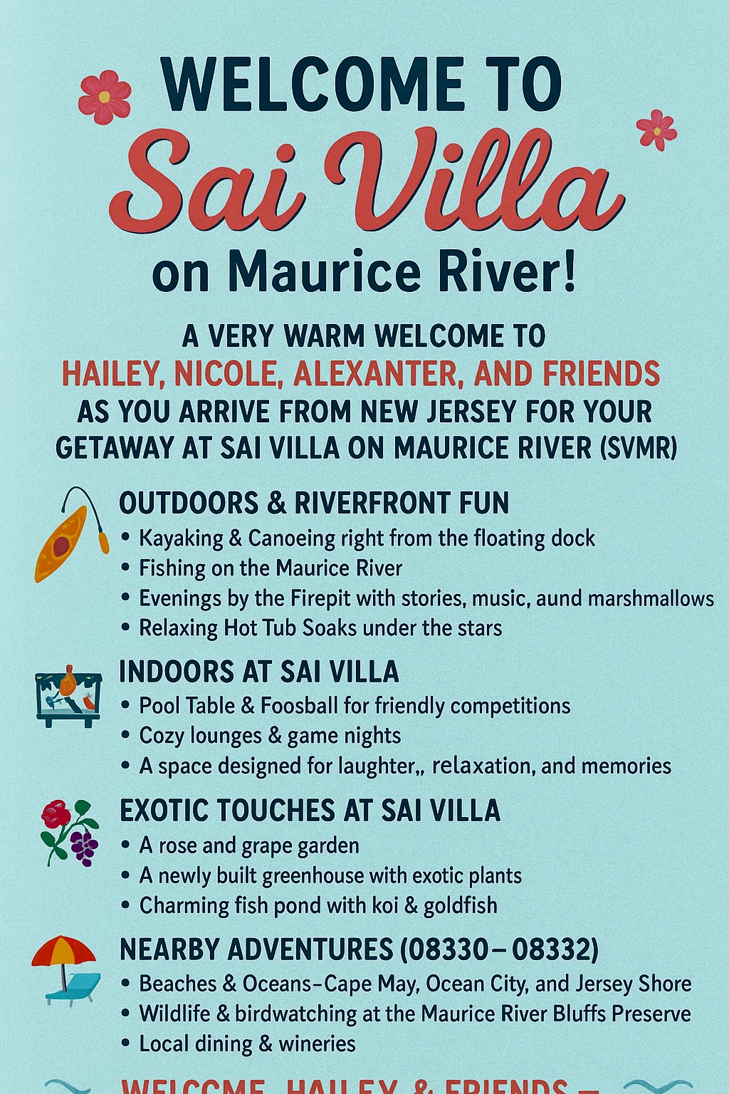 Hailey & Friends - Welcome 🙏 to Sai Villa